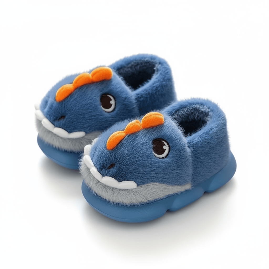 Chaussons Dinosaure pour Garçon Bleu / 30-31