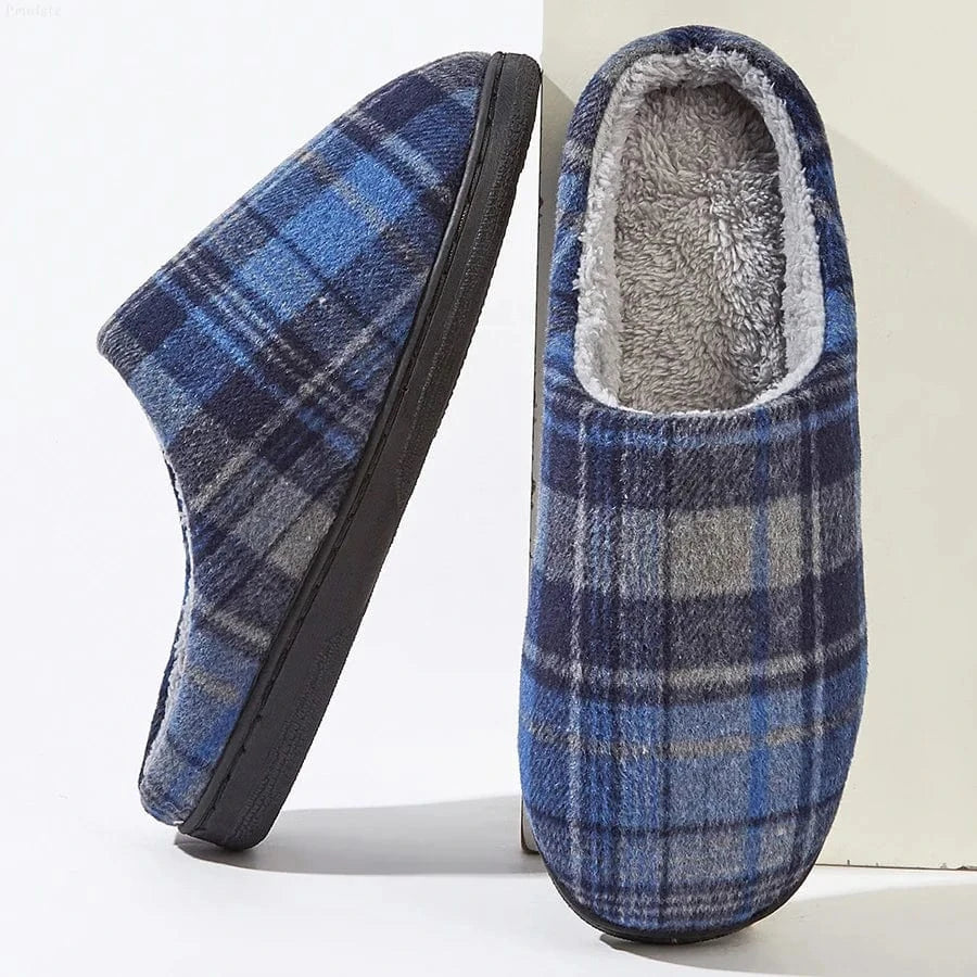 Chaussons Ecossais Bleu marine / 38-39
