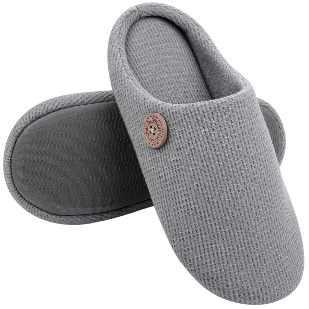 Chaussons en Coton pour Homme Gris clair / 38-39