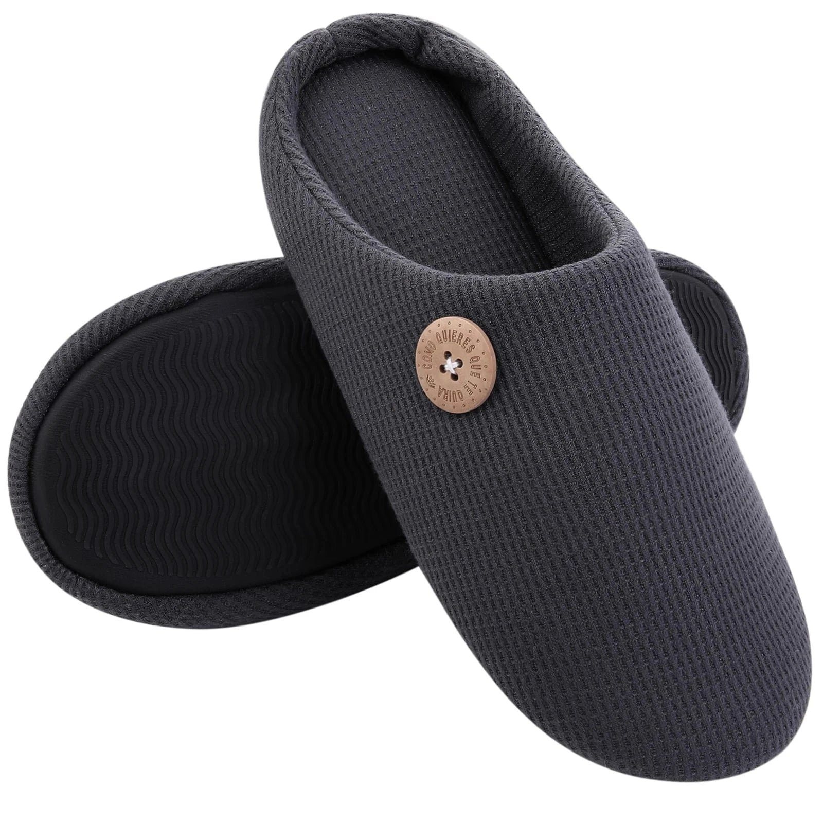 Chaussons en Coton pour Homme Gris foncé / 38-39