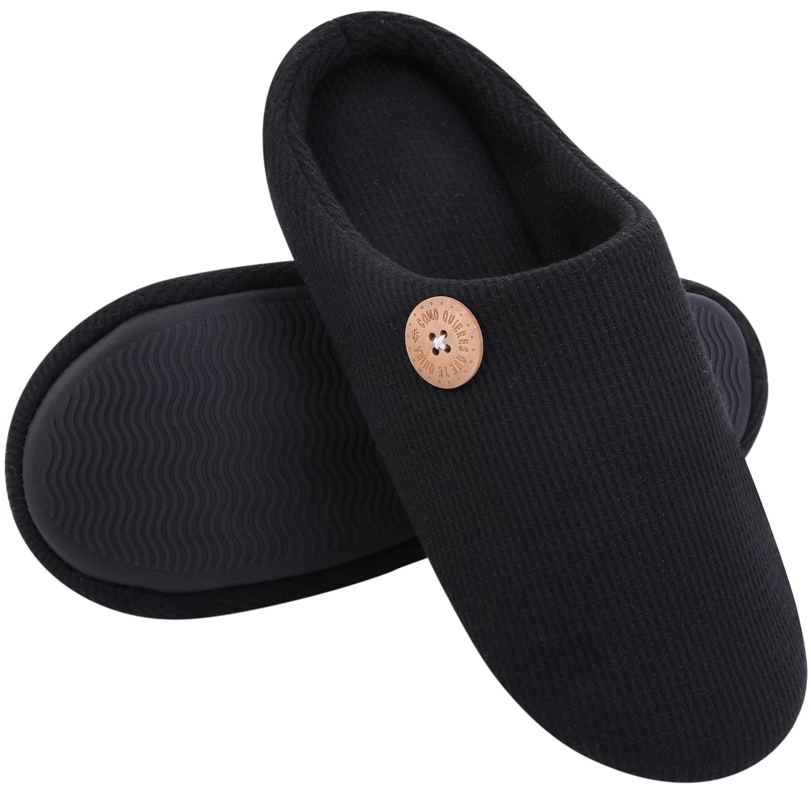 Chaussons en Coton pour Homme Noir / 38-39