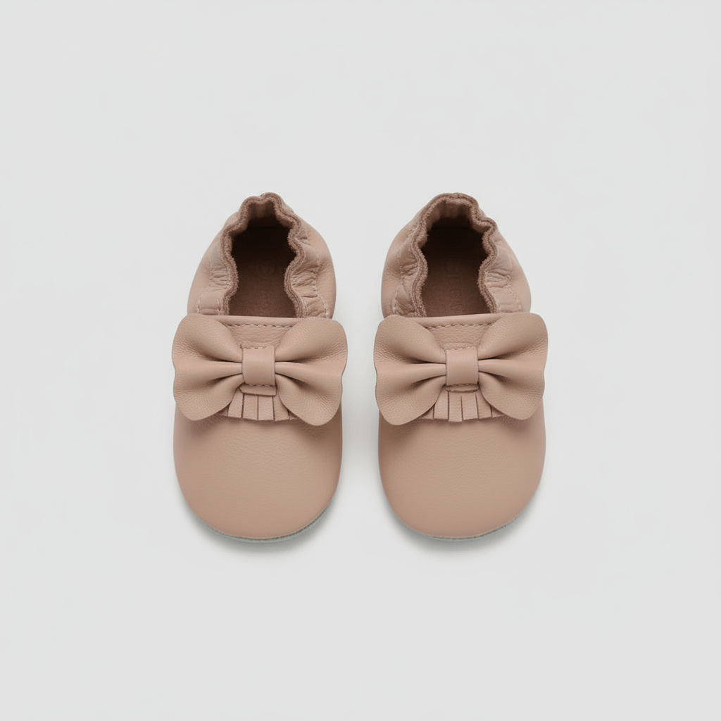 Chaussons en Cuir Bébé Fille