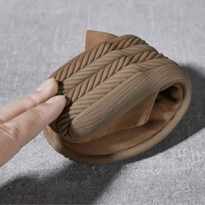 Chaussons Cuir Confort pour Femme