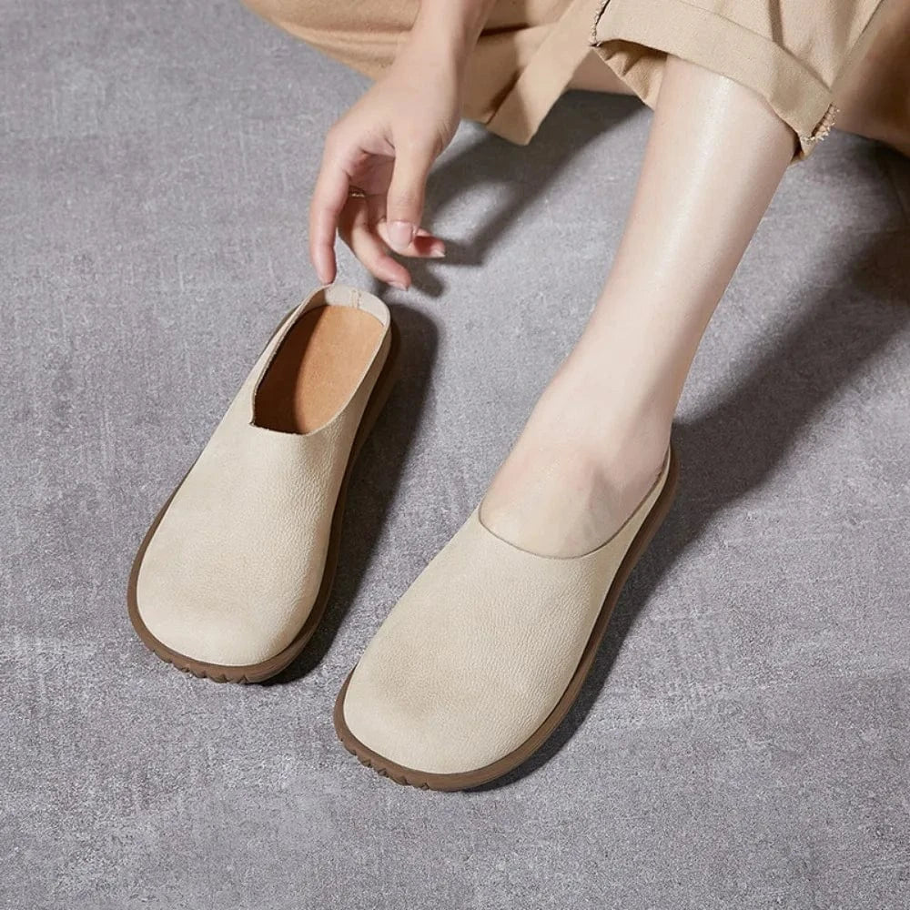 Chaussons Cuir Confort pour Femme