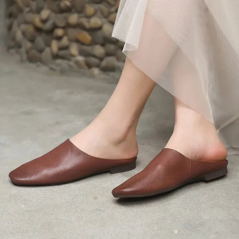 Chaussons en Cuir pour Femme