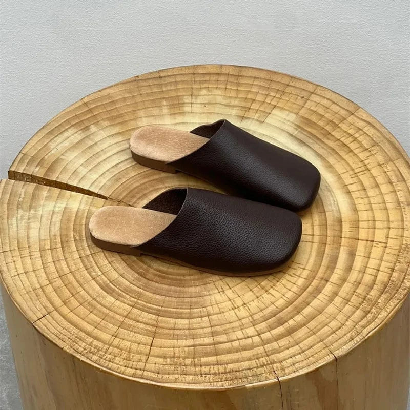 Chaussons en Cuir Souple Minimalistes