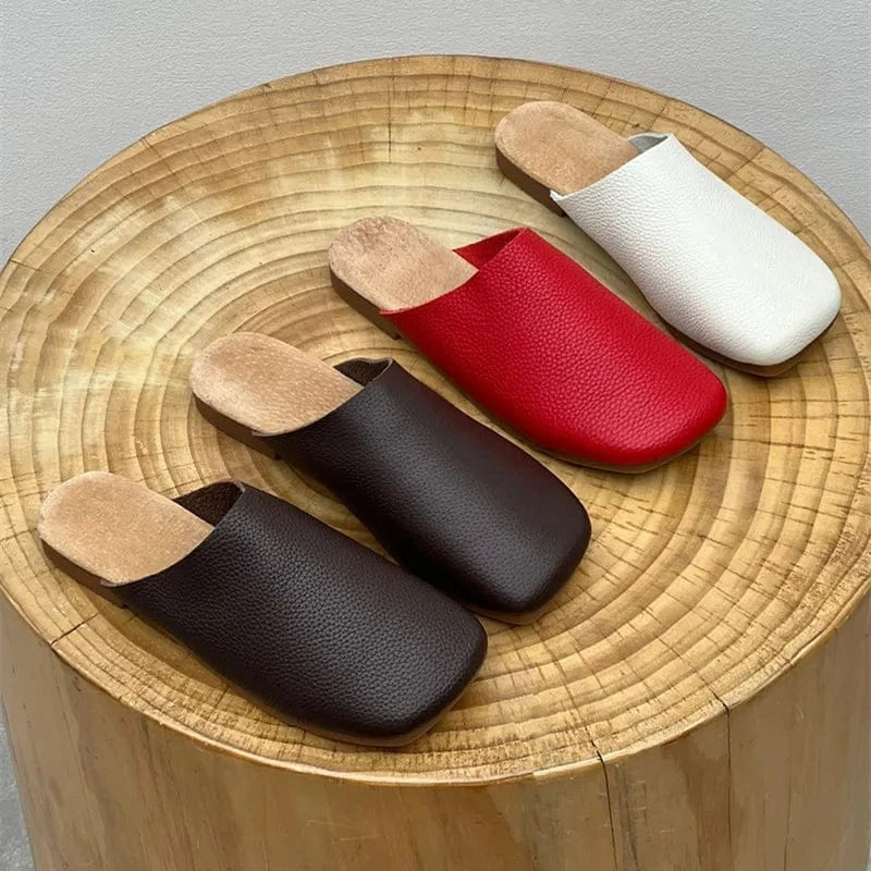 Chaussons en Cuir Souple Minimalistes