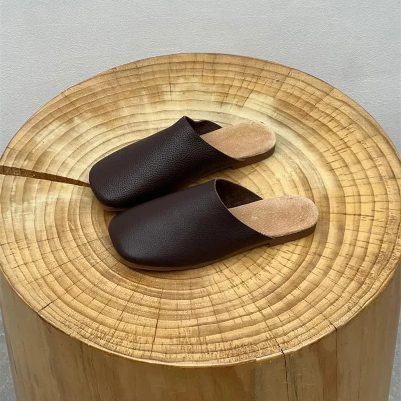 Chaussons en Cuir Souple Minimalistes