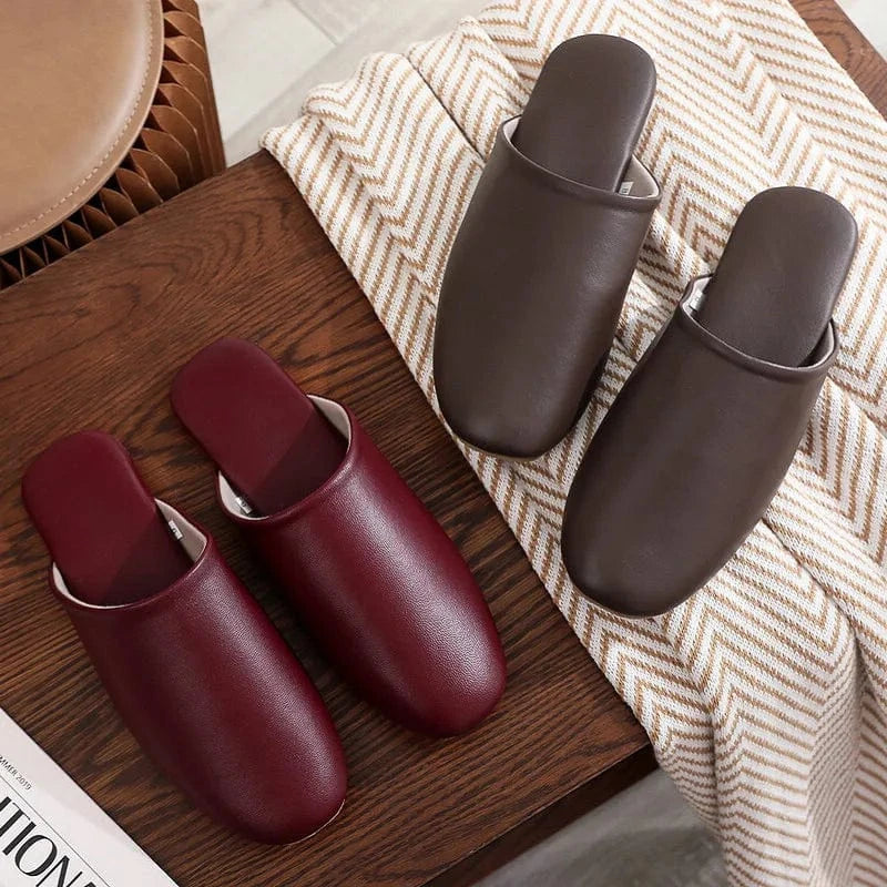 Chaussons en Cuir Souple pour Femme