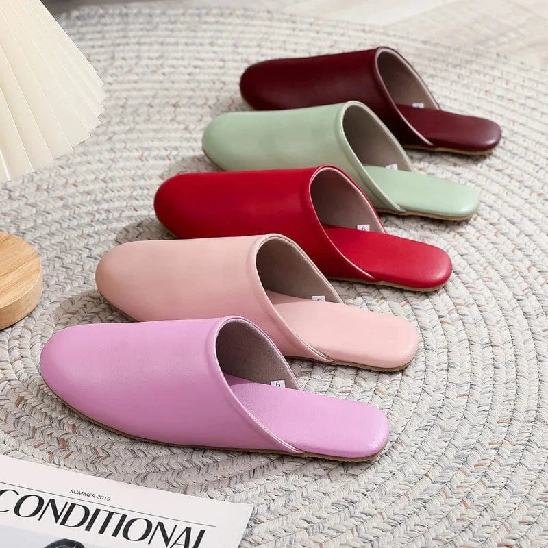 Chaussons en Cuir Souple pour Femme