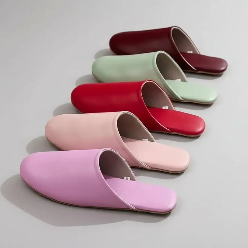 Chaussons en Cuir Souple pour Femme