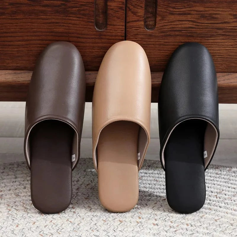 Chaussons en Cuir Souple pour Femme