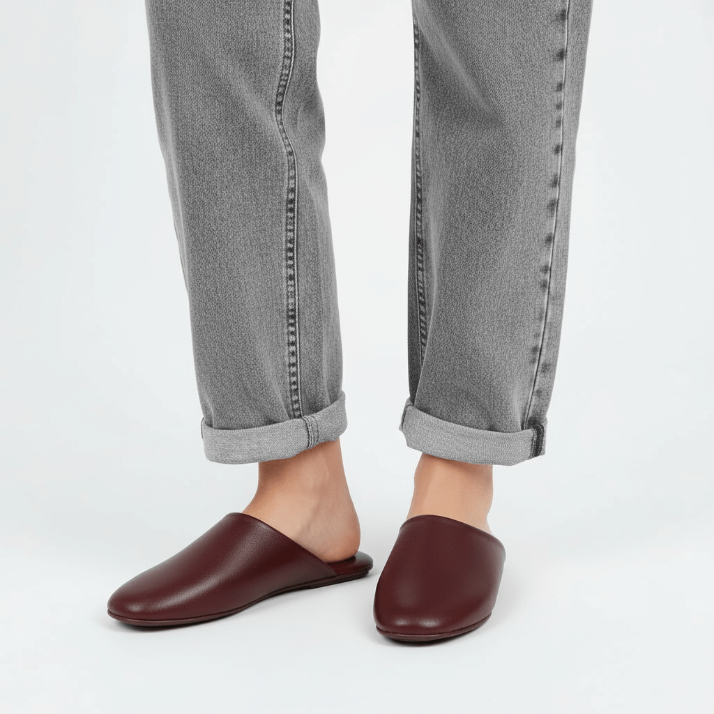 Chaussons en Cuir Souple pour Femme