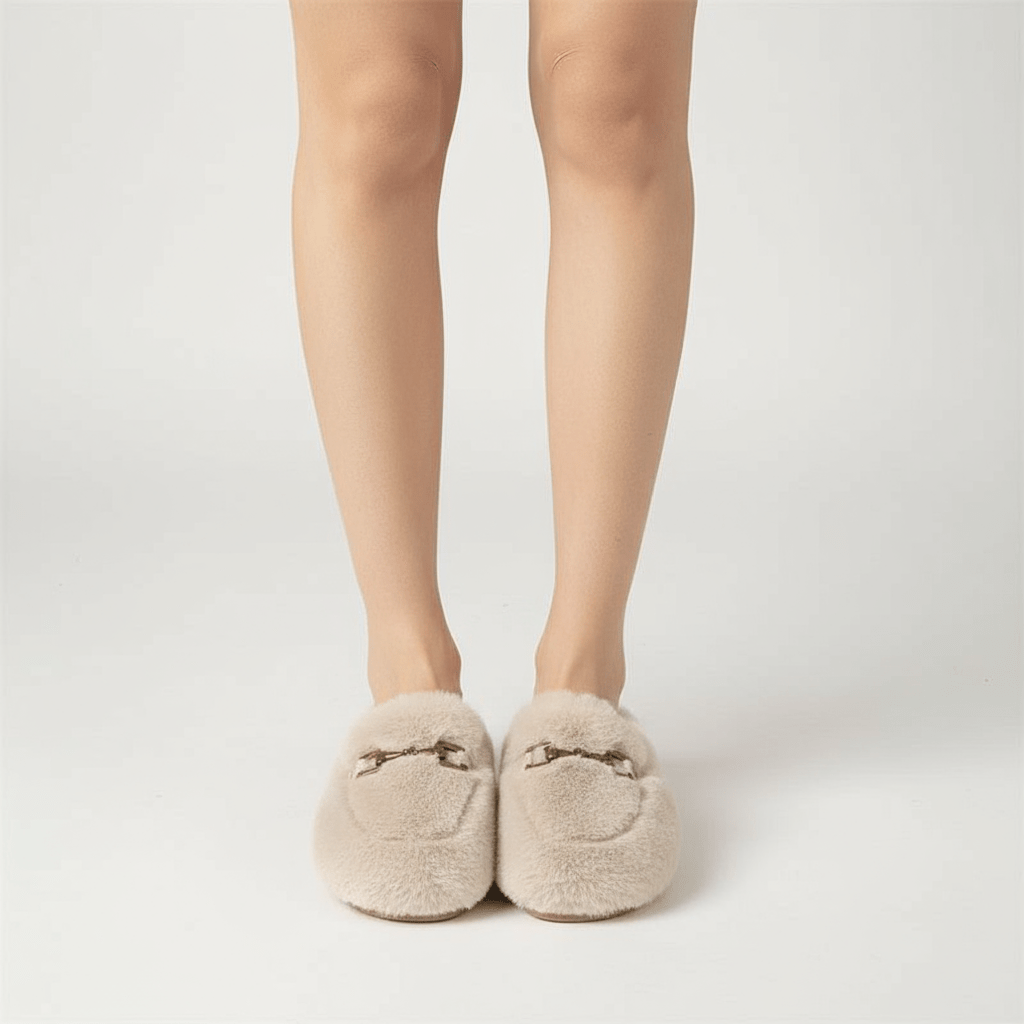 Chaussons en Fausse Fourrure pour Femme