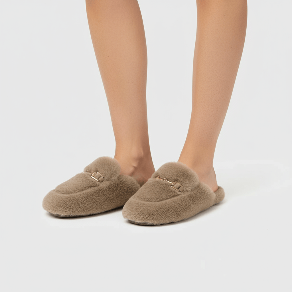 Chaussons en Fausse Fourrure pour Femme