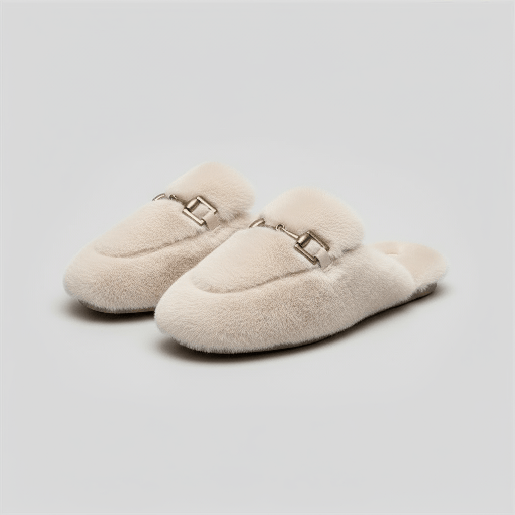 Chaussons en Fausse Fourrure pour Femme