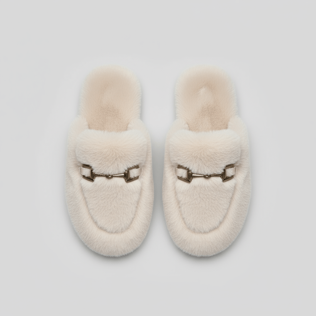 Chaussons en Fausse Fourrure pour Femme