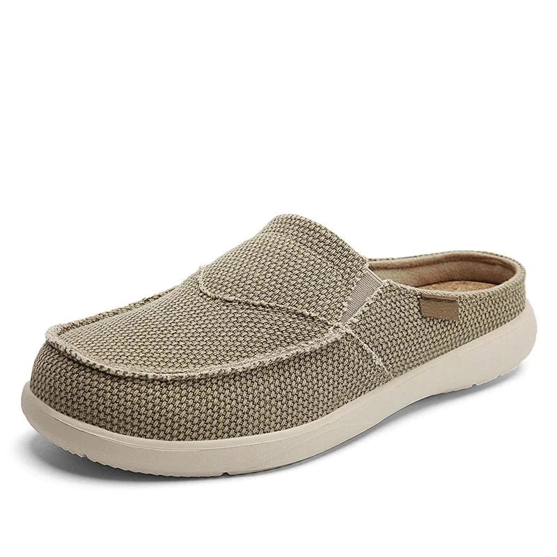 Chaussons en Toile pour Homme Beige / 39