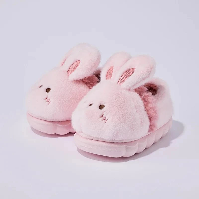 Chaussons Enfant Peluche Lapin Rose / 21-22