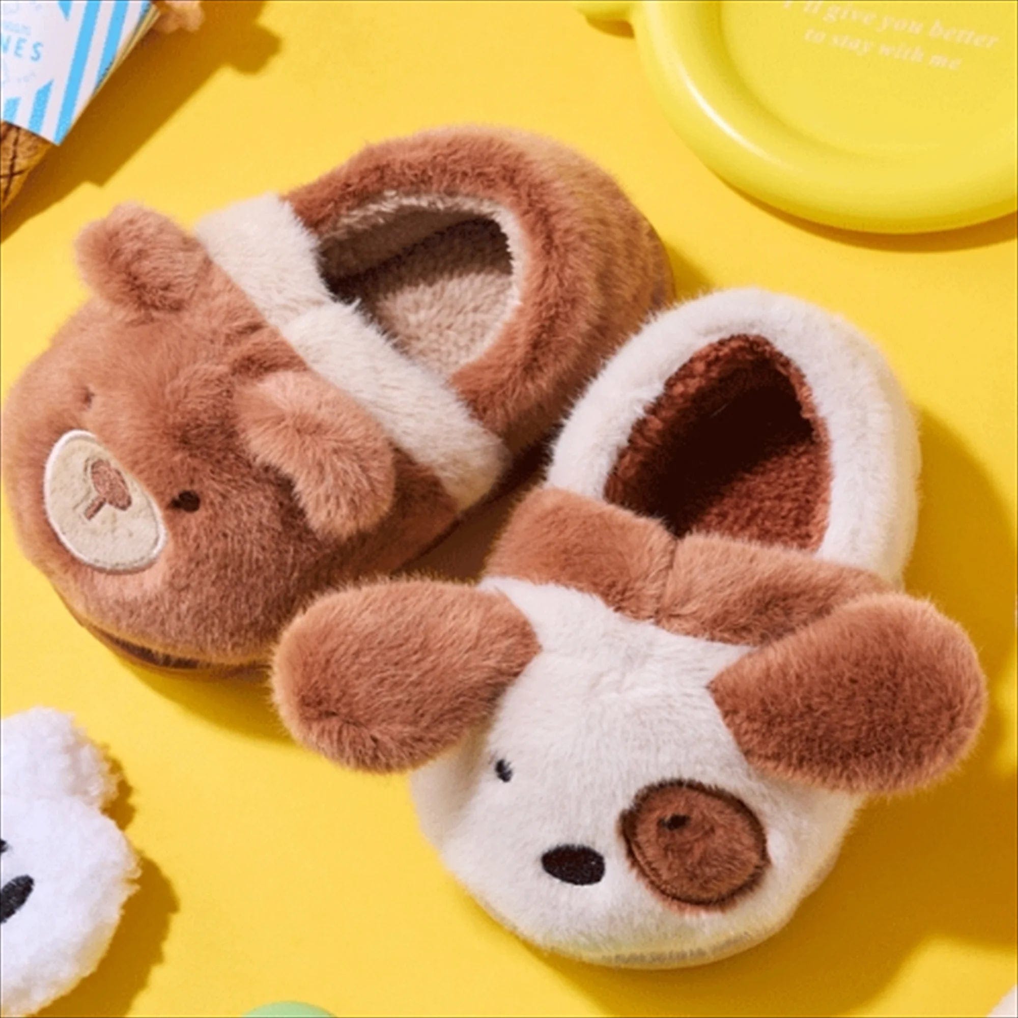Chaussons Enfant Peluche Ours