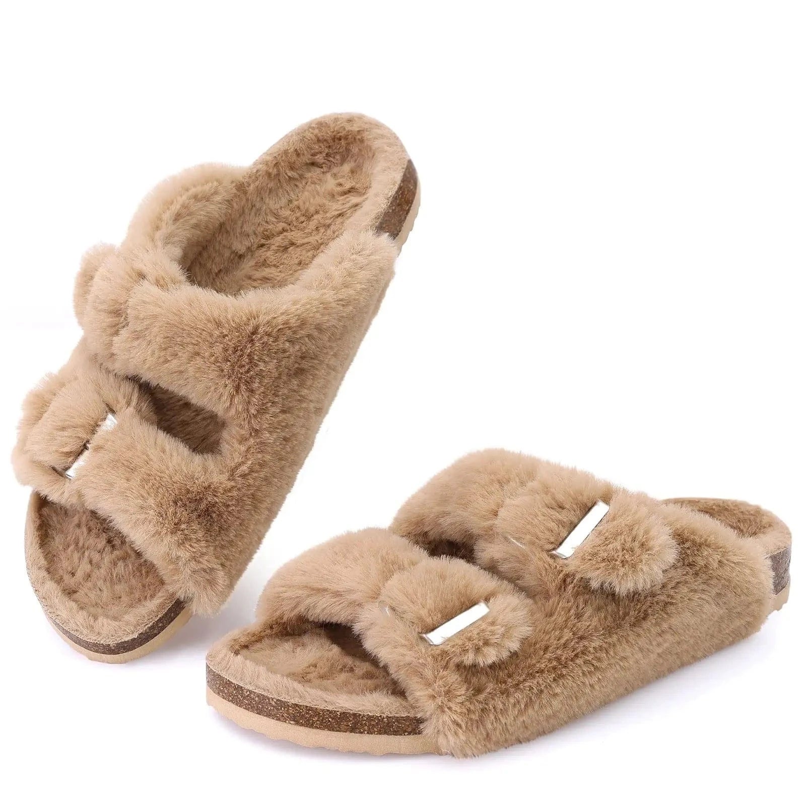 Chaussons en Fausse Fourrure pour Femme