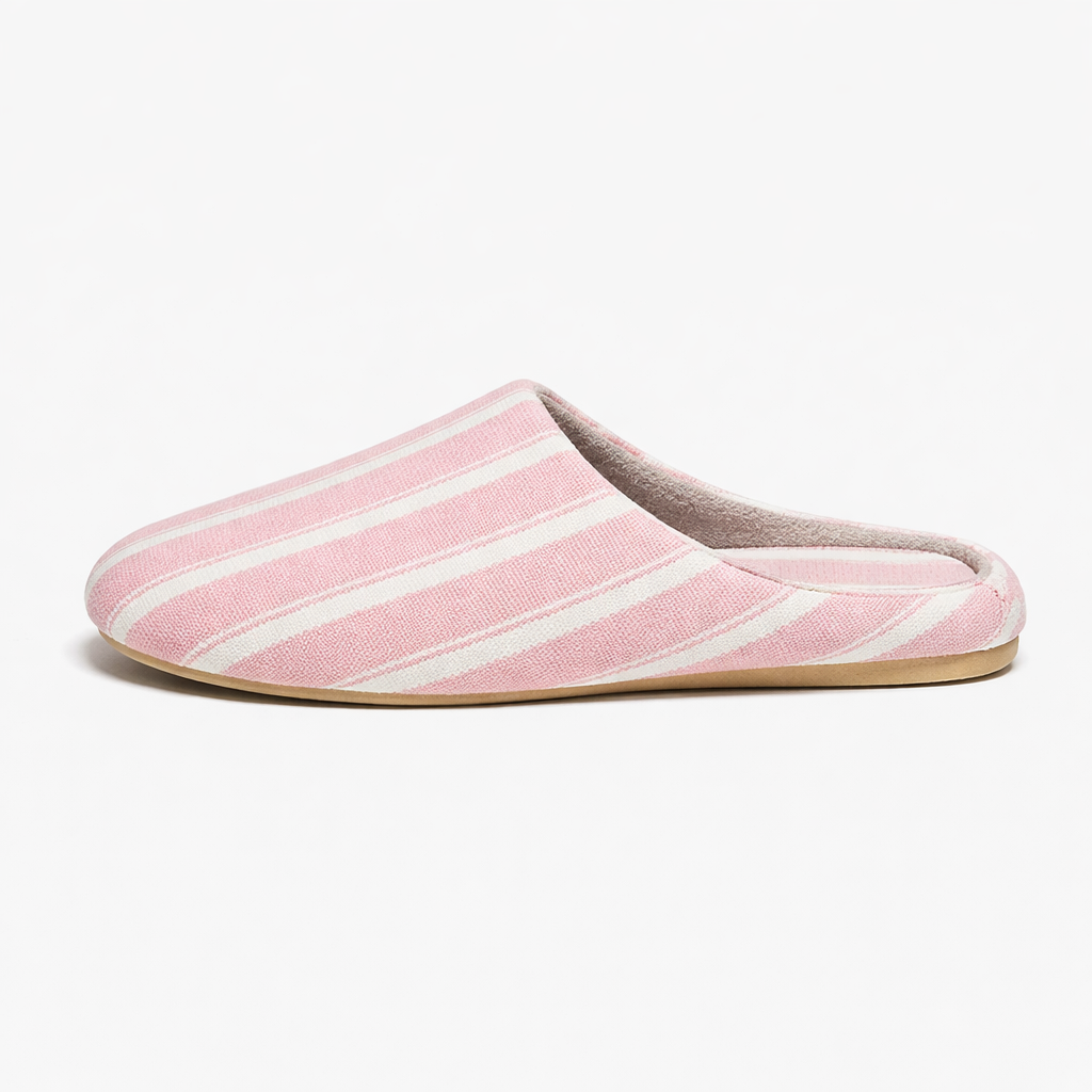 Chaussons femme été à rayures colorées Bochausson vue d ensemble