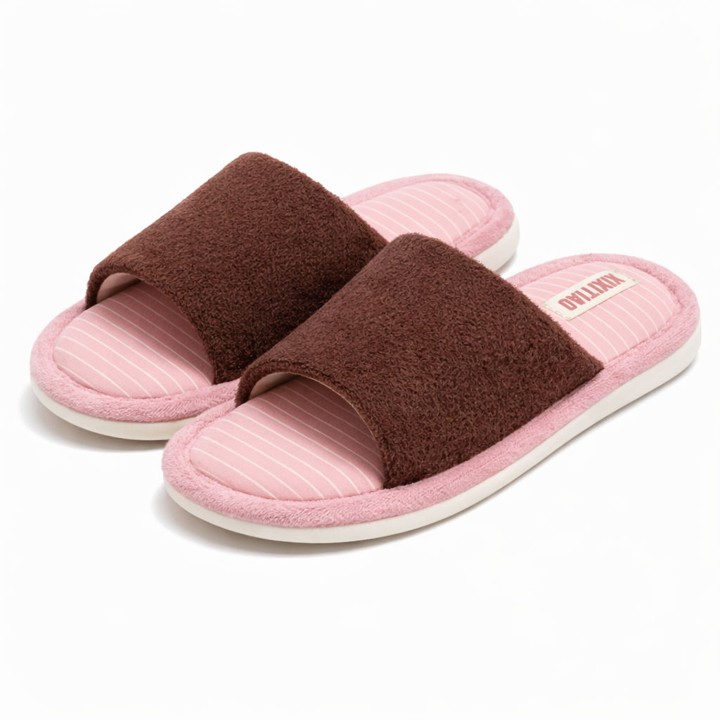 Chaussons femme été ouverts Bochausson vue de cote