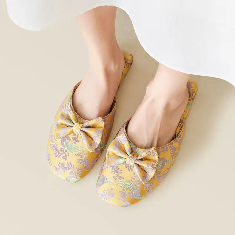 Chaussons femme mules à noeud Bochausson vue d ensemble
