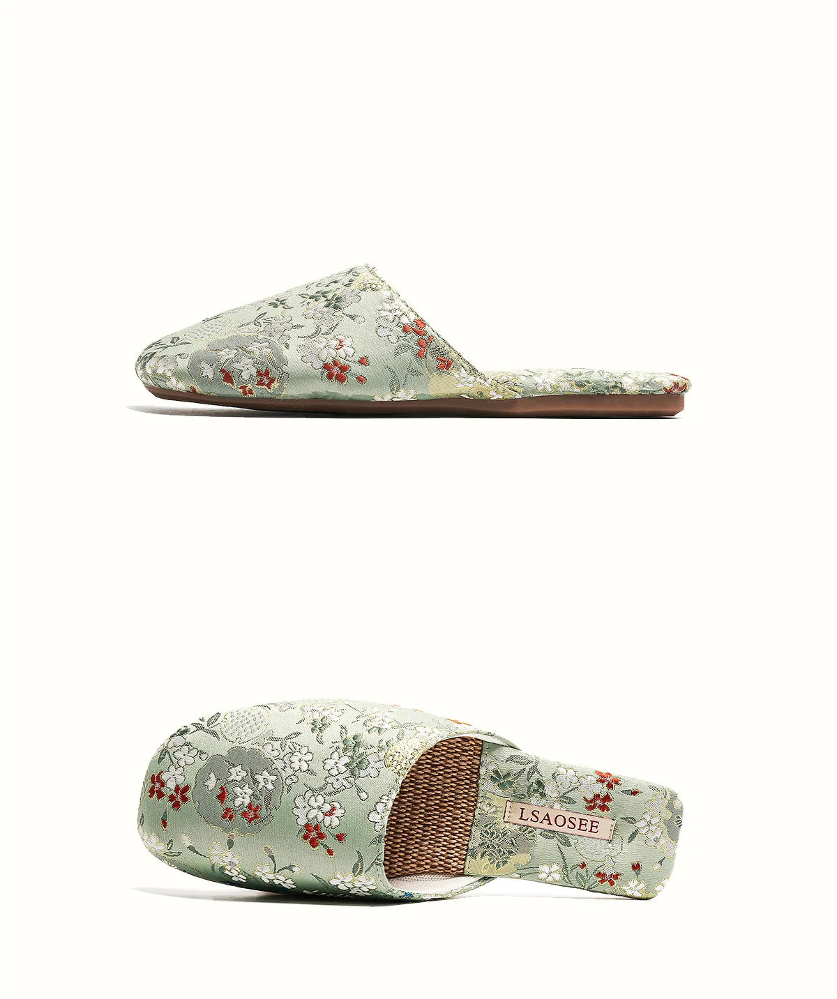 Chaussons femme mules brodées Bochausson vue de dessus