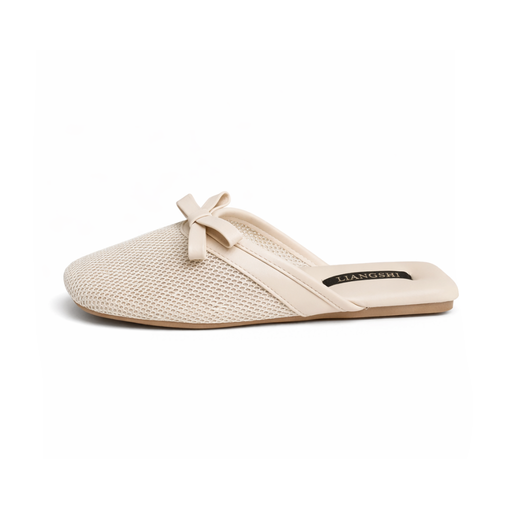Chaussons femme mules en mesh Bochausson vue de face