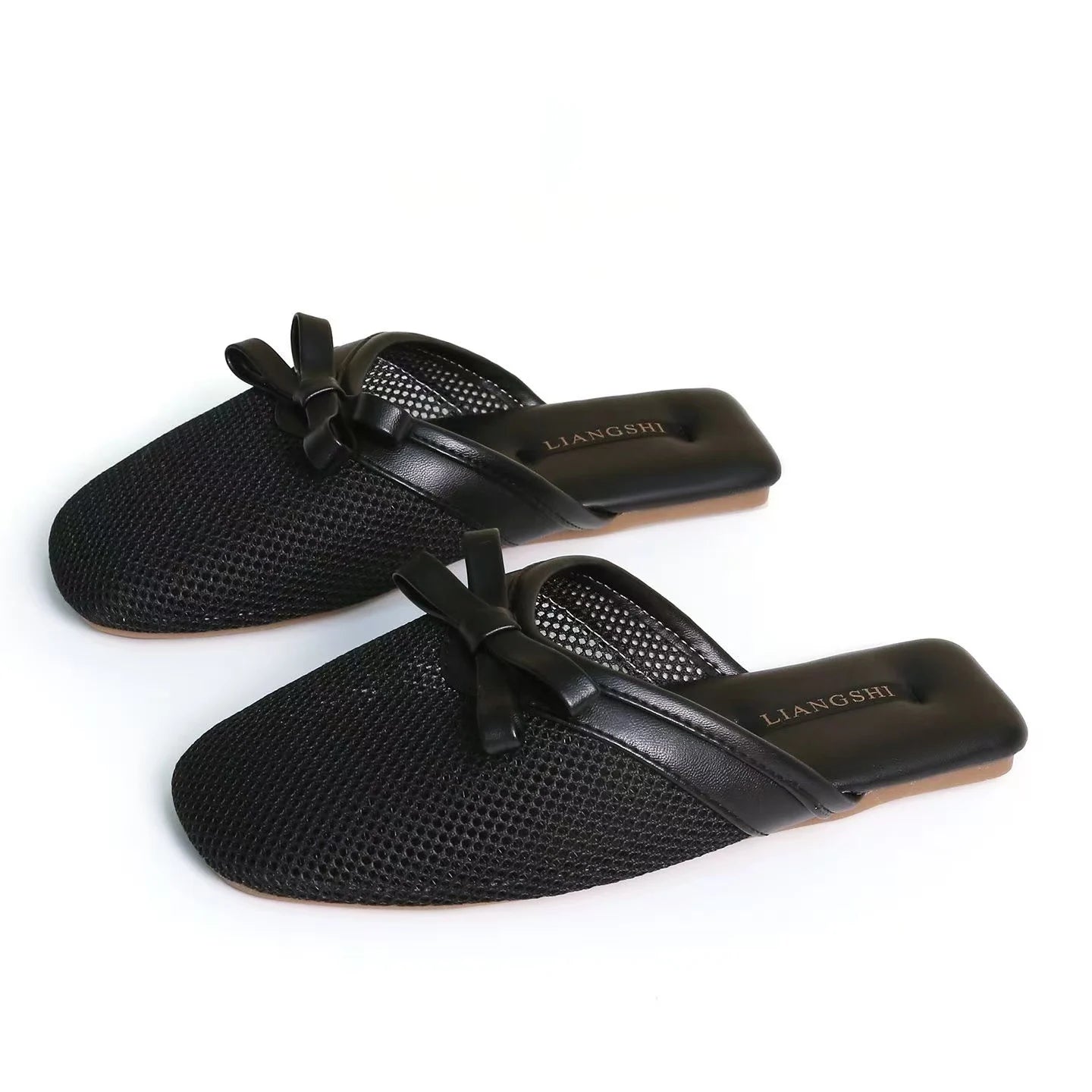 Chaussons femme mules en mesh Bochausson vue de face