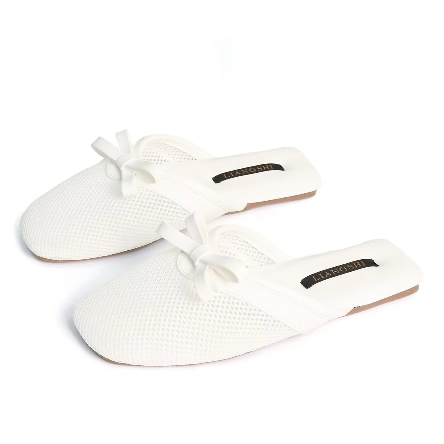 Chaussons femme mules en mesh Bochausson vue de dessus