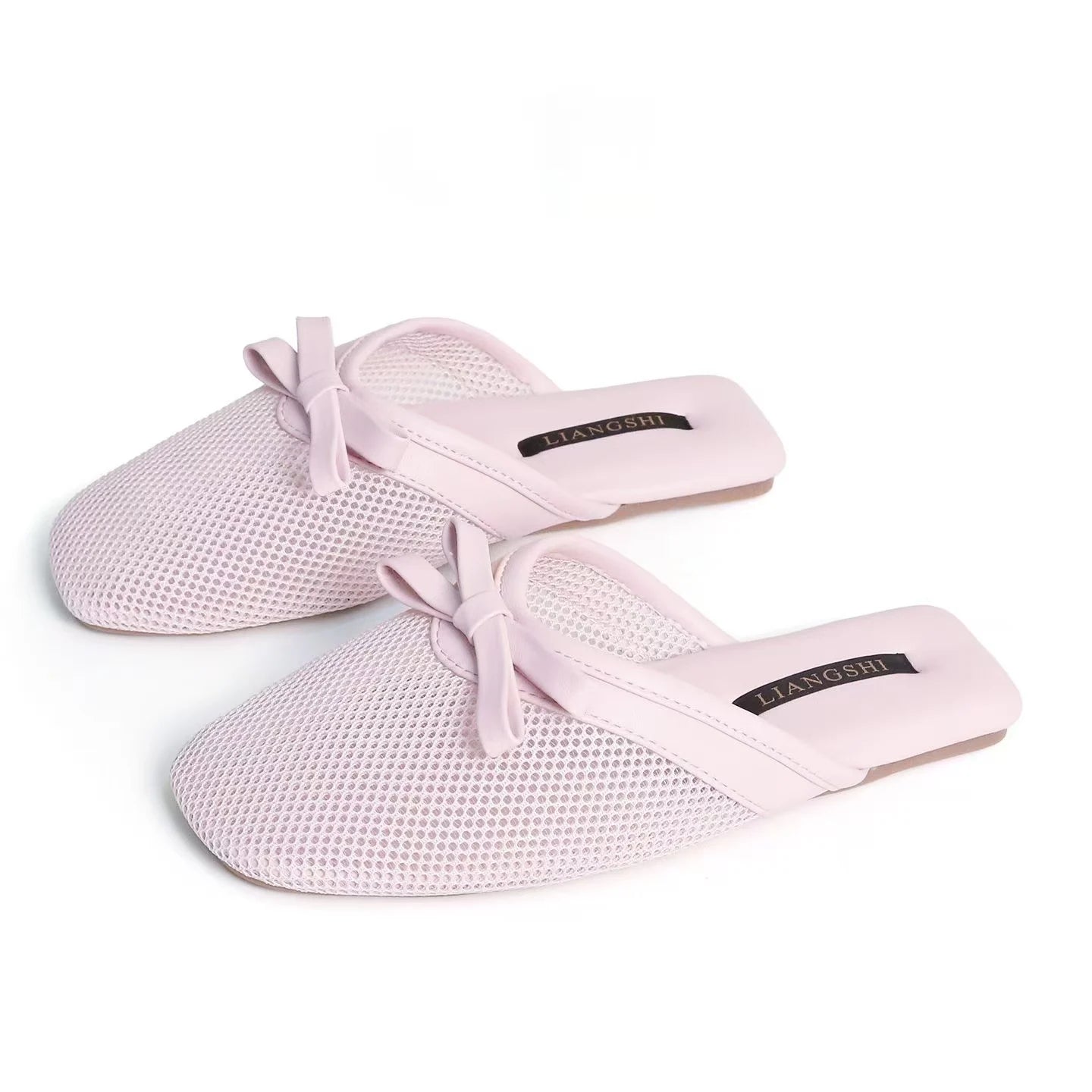 Chaussons femme mules en mesh Bochausson vue portee