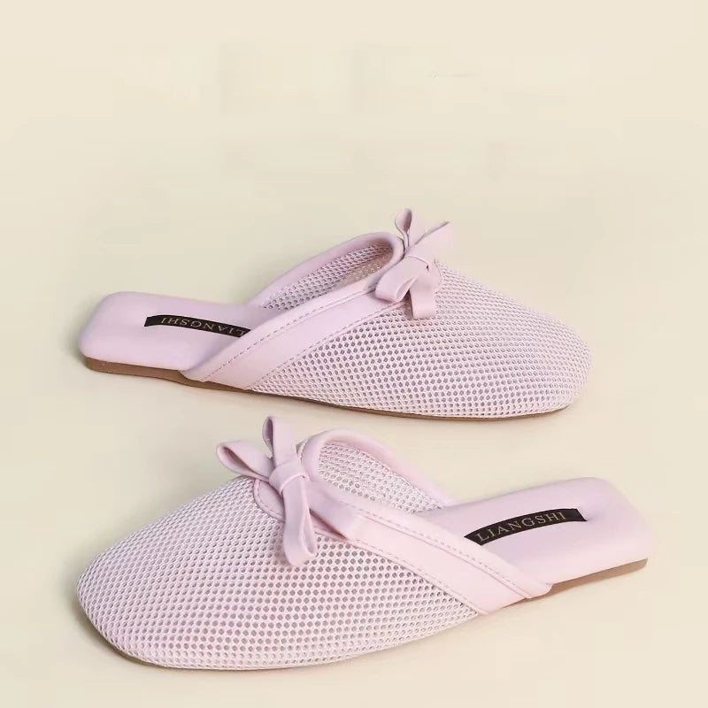 Chaussons femme mules en mesh Bochausson vue d ensemble