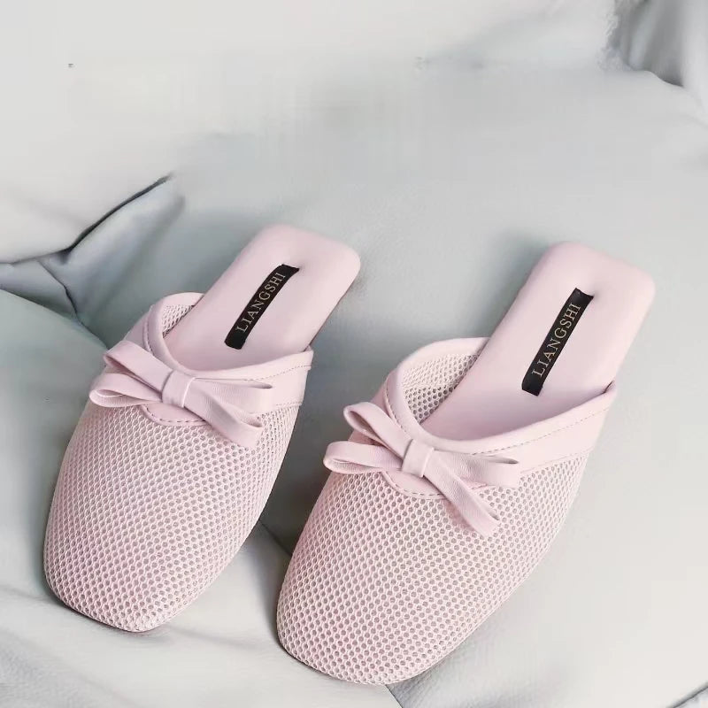 Chaussons femme mules en mesh Bochausson vue arriere