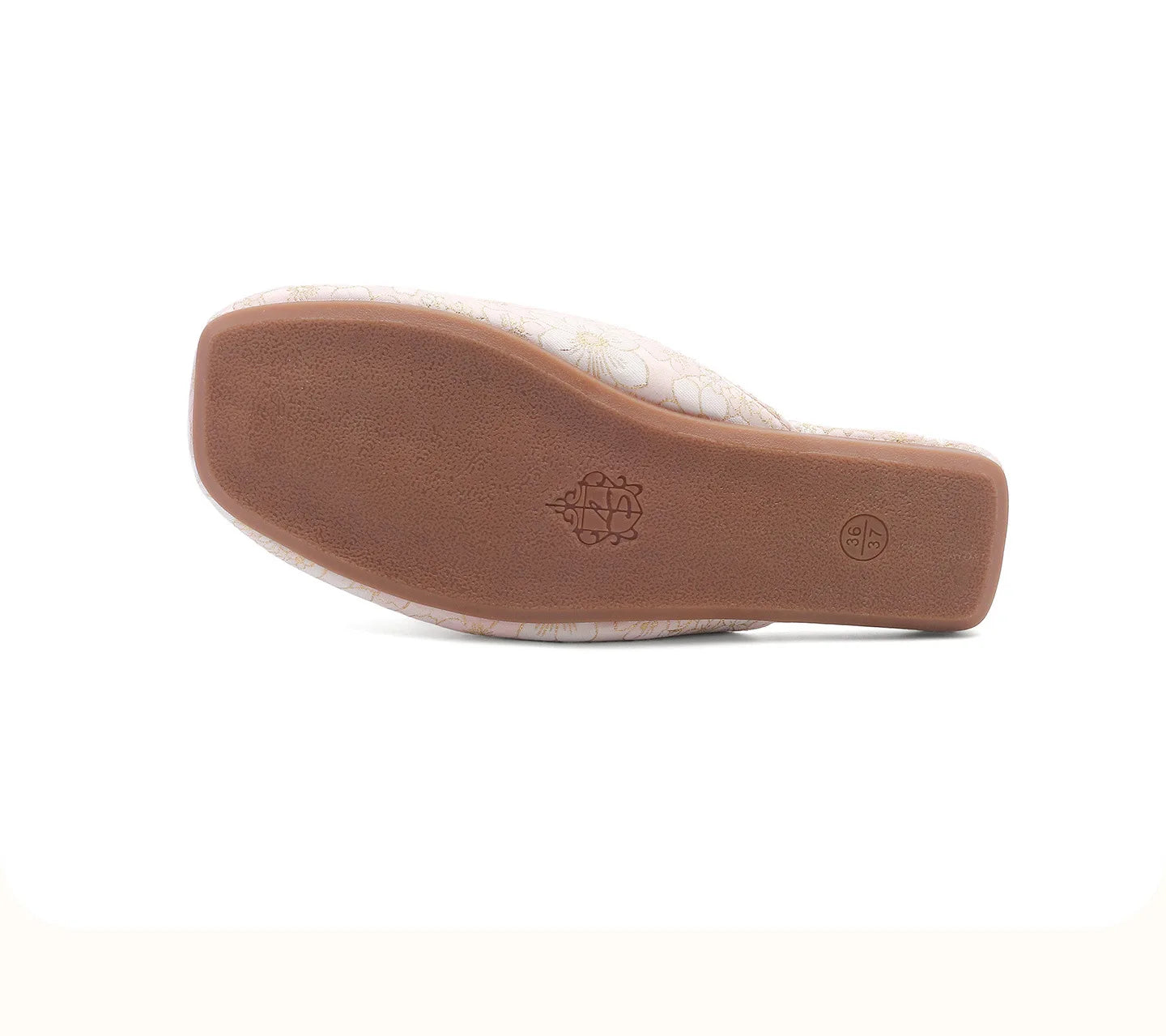 Chaussons femme mules fleuries Bochausson vue de profil