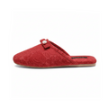 Chaussons femme mules perle et noeud Bochausson vue de face