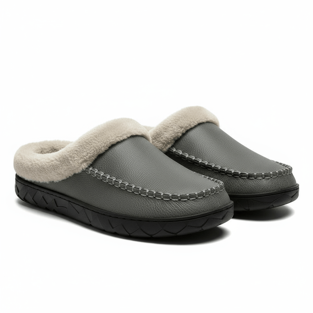 Chaussons Fourrés Aspect Mouton pour Homme