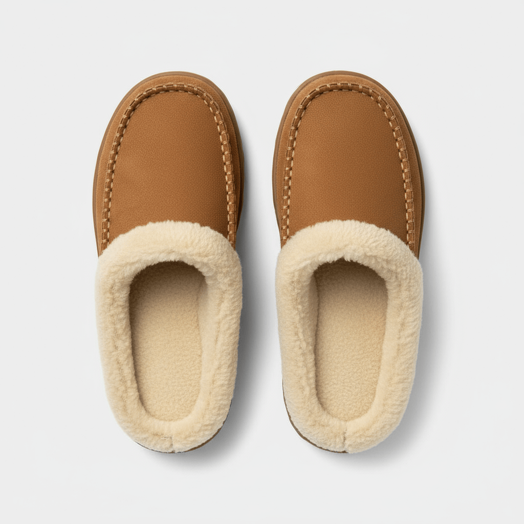 Chaussons Fourrés Aspect Mouton pour Homme