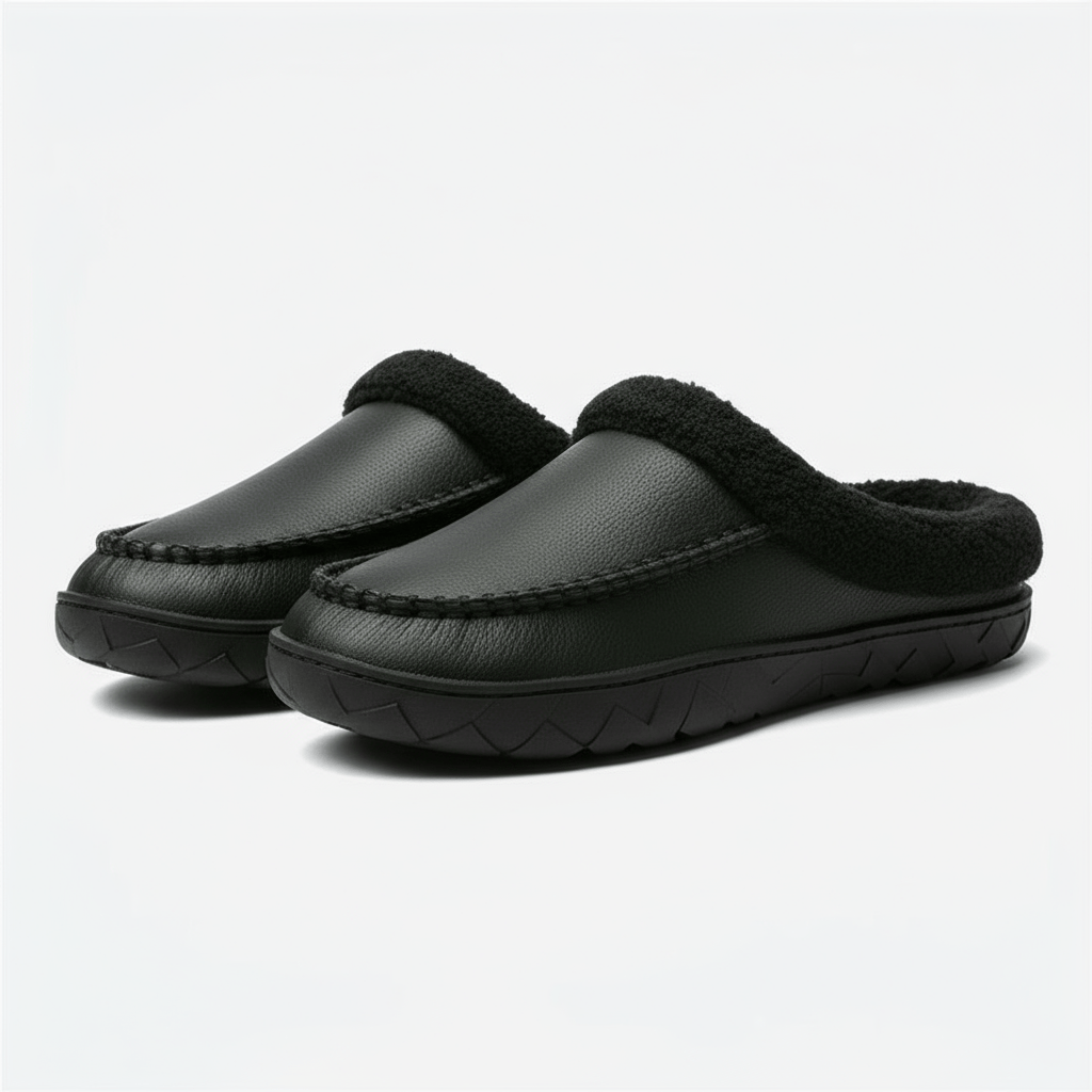 Chaussons Fourrés Aspect Mouton pour Homme