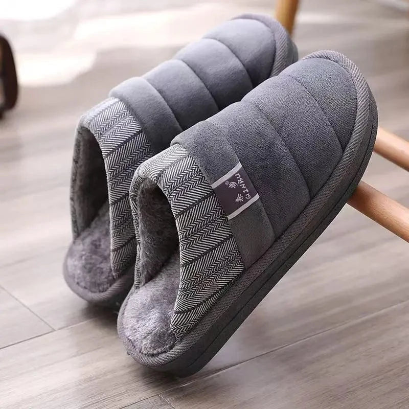 Chaussons Grande Taille pour Homme Gris / 39
