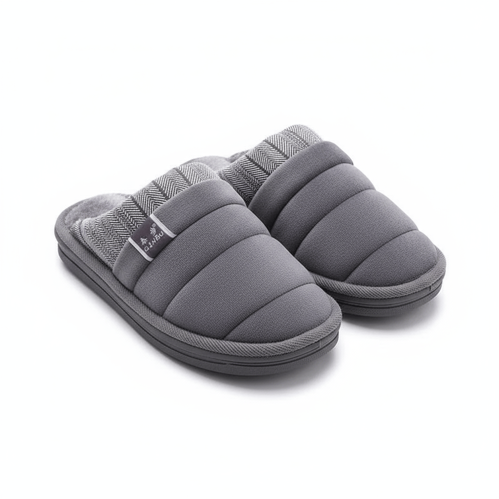 Chaussons Grande Taille pour Homme Gris / 39