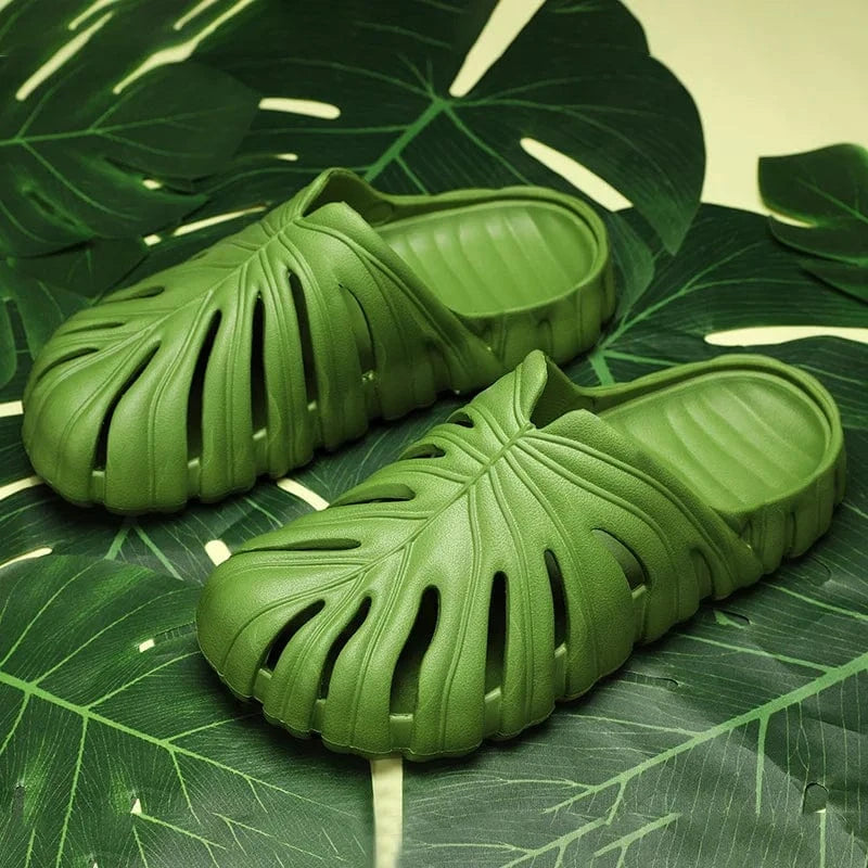 Chaussons Homme Mules Fantaisie Vert / 35-36