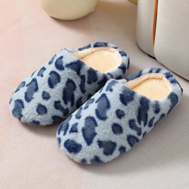 Chaussons Léopard pour Femme Bleu ciel / 35-36