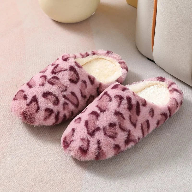 Chaussons Léopard pour Femme Rose / 35-36