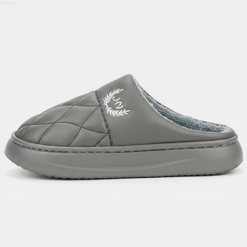 Chaussons Matelassés pour Homme Gris / 38-39