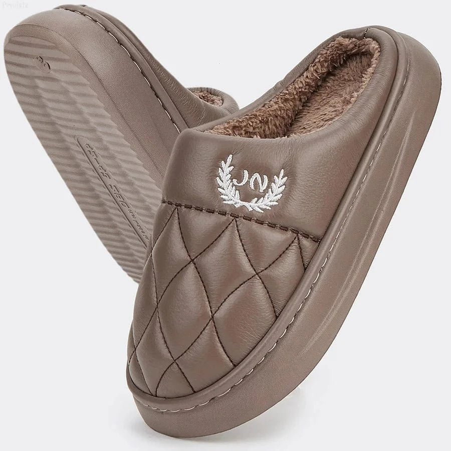Chaussons Matelassés pour Homme Marron / 38-39