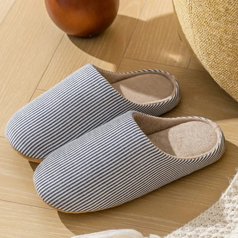 Chaussons Minimalistes Rayés Bleu marine / 35-36