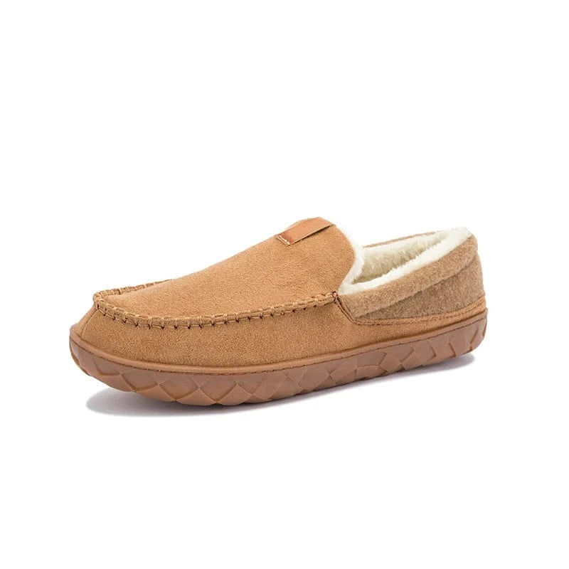 Chaussons Mocassins Fourrés pour Homme Camel / 40
