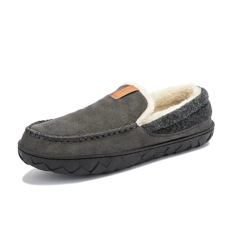 Chaussons Mocassins Fourrés pour Homme Gris foncé / 40